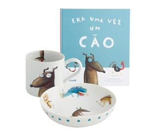 Детский набор с книгой Era Uma Vez Um Cão 3 предмета