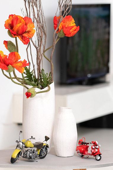 Мотоцикл красный металл 18 см