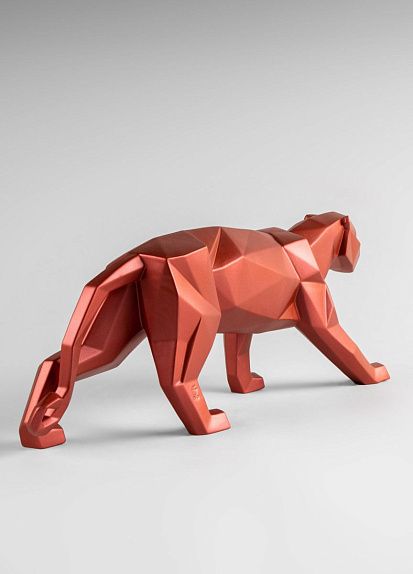 Скульптура Пантера metallic red