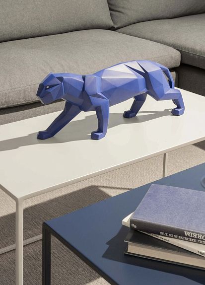 Скульптура Пантера blue matte