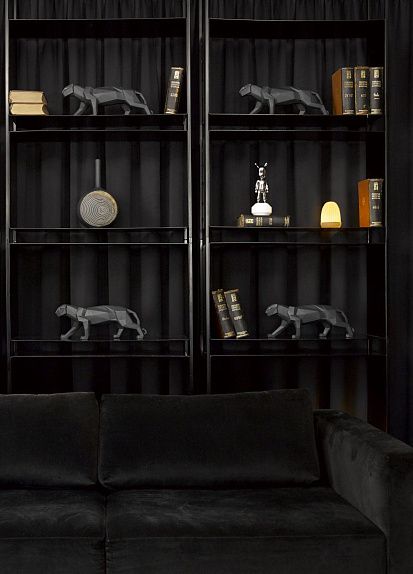 Скульптура Пантера black matte