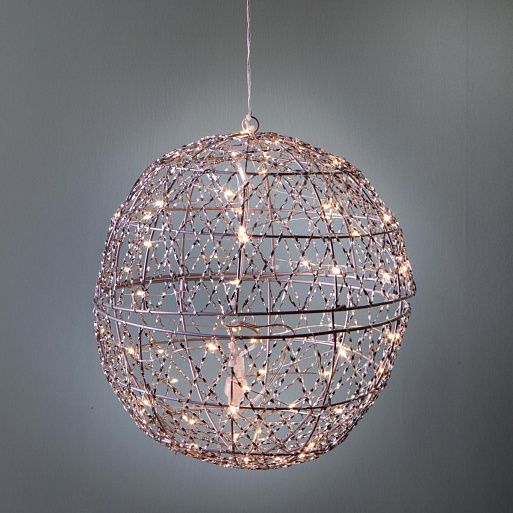 Гирлянда LED Сфера янтарная 50 см