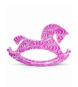 Лошадка-качалка розовая