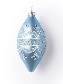 Конус голубой с белым узором