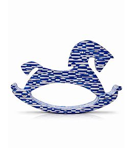Лошадка-качалка синяя