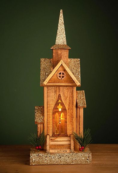 Деревянная церковь 49 см