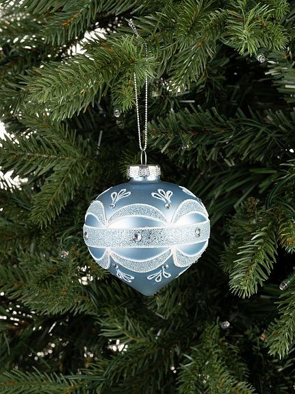 Луковица голубая с белым узором