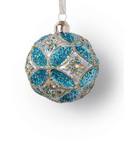 Шар бирюзово-золотистый
