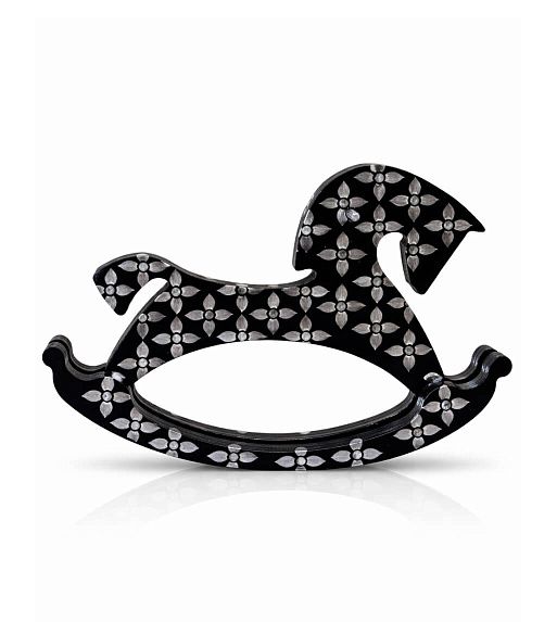 Лошадка-качалка черная