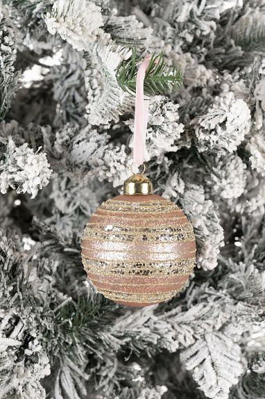 Шар розовый в золотую полоску