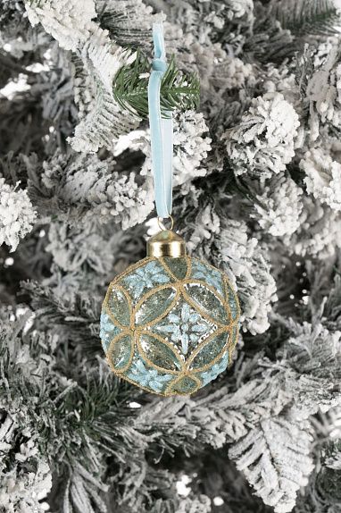 Шар бирюзово-золотистый