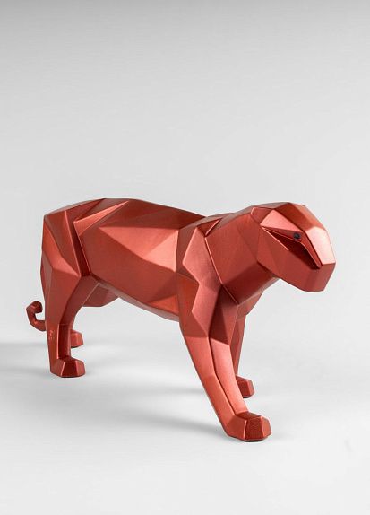 Скульптура Пантера metallic red