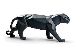 Скульптура Пантера black matte