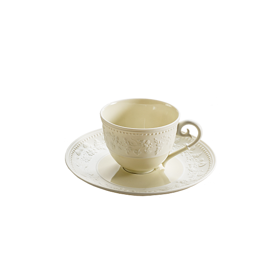 Набор кофейных пар Georgia Satin Ivory 6 шт.