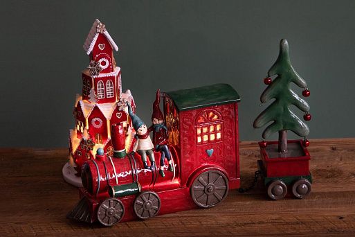 Паровоз с елкой 23 см