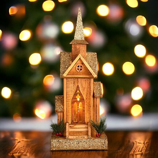 Деревянная церковь 49 см