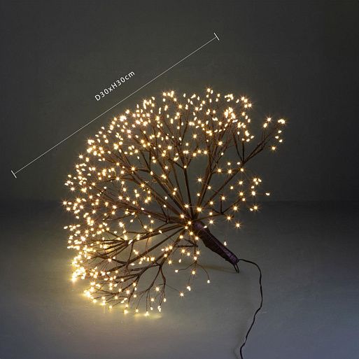 Bianchi Dino Гирлянда LED Цветок черный 30 см