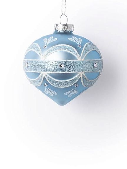 Луковица голубая с белым узором