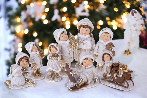 Набор статуэток дети 2 шт 15 см